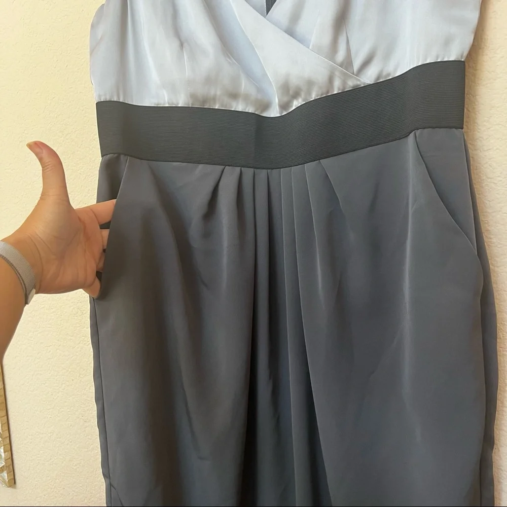 H&M Grey Black Sleeveless Dress Sz 14 B1/29 - Picture 7 of 14